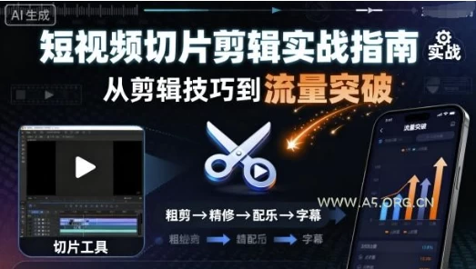 [切片/短视频] 短视频切片剪辑实战指南，轻松实现流量突破与变现（1.0G）