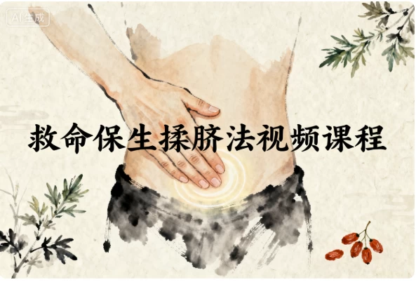 [中医/养生] 救命保生揉脐法视频课程（1.6G）