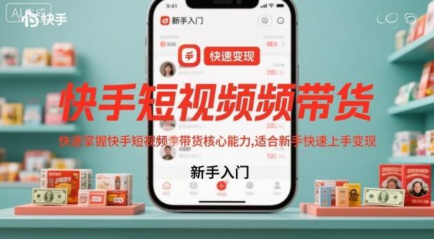 快手短视频带货,快速掌握快手短视频带货核心能力,适合新手快速上手变现 快手短视频带货,快速掌握快手短视频带货核心能力,适合新手快速上手变现