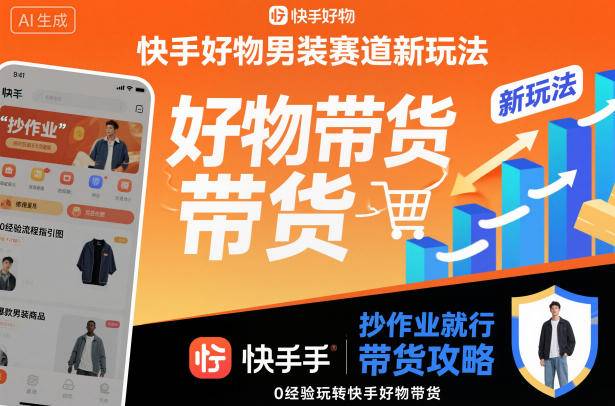 快手好物男装赛道新玩法,抄作业就行,0经验玩转快手好物带货 快手好物男装赛道新玩法,抄作业就行,0经验玩转快手好物带货