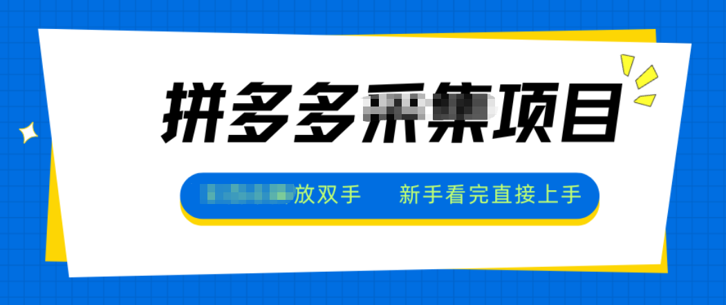 拼多多电商采集,一小时50+,操作简单,零投资 拼多多电商采集,一小时50+,操作简单,零投资