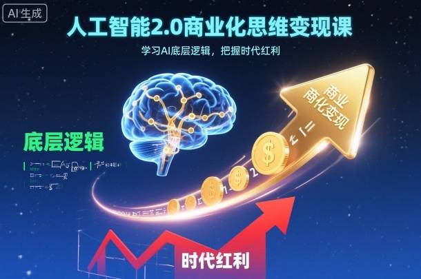 人工智能2.0商业化思维变现课,学习AI底层逻辑,把握时代红利 人工智能2.0商业化思维变现课,学习AI底层逻辑,把握时代红利