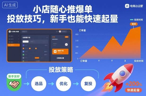 小店随心推爆单投放技巧,新手也能快速起量 小店随心推爆单投放技巧,新手也能快速起量