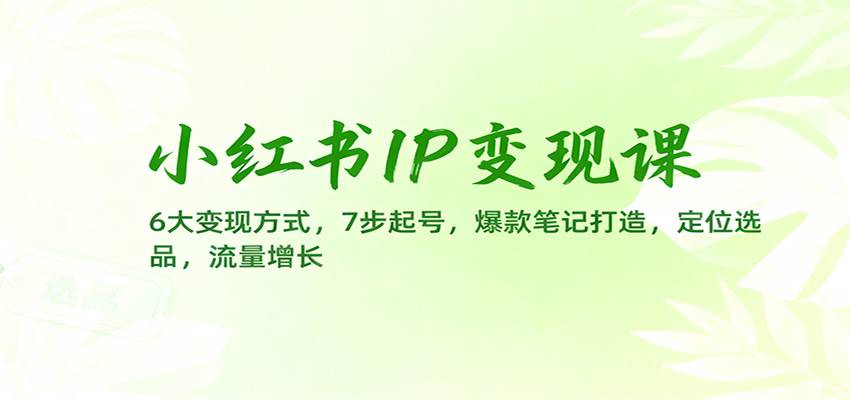 小红书IP变现课