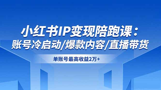 小红书IP变现陪跑课