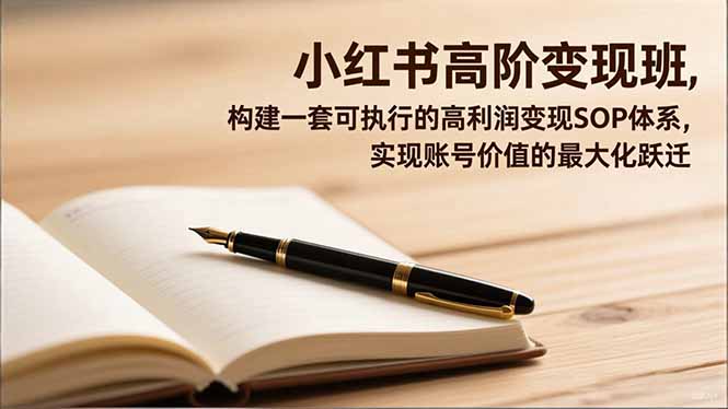 小红书高阶变现班