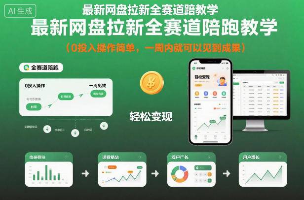 最新网盘拉新全赛道陪跑教学