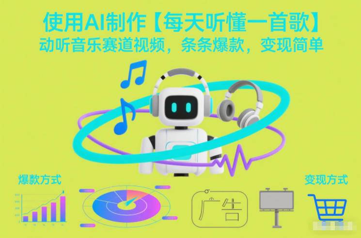 使用AI制作【每天听懂一首歌】动听音乐赛道视频,条条爆款,变现简单 使用AI制作【每天听懂一首歌】动听音乐赛道视频,条条爆款,变现简单