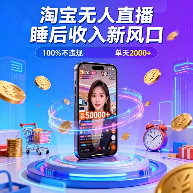 淘宝无人直播,不违规不封号,直播100小时卖了5万,年底旺季! 淘宝无人直播,不违规不封号,直播100小时卖了5万,年底旺季!